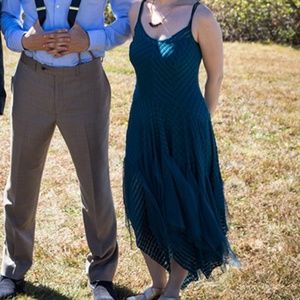 Free People Sheer Midi Green Slip Dress Size XS